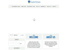 Tablet Screenshot of dutchcare.com.au